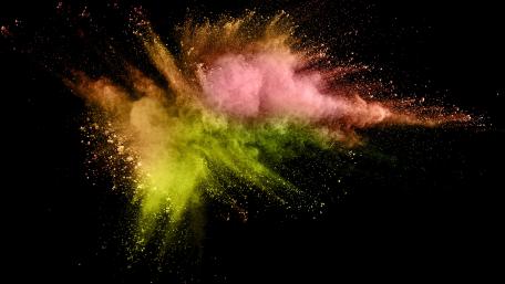 Vibrant Colorful Explosion on Dark Background wallpaper