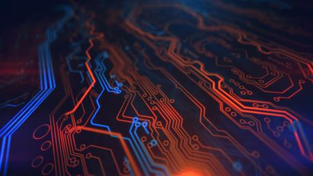Electric Pulse of a High-Tech Motherboard wallpaper