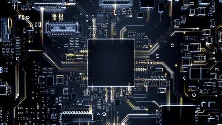 Glowing Circuitry of Modern Technology wallpaper