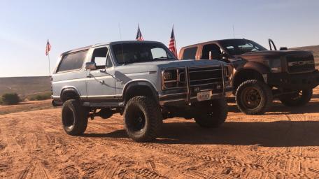 Classic Ford Bronco in Action on the Trail wallpaper