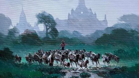 Bagan rain wallpaper