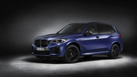 Stylish BMW X5 M Competition in Stunning Blue Shade wallpaper