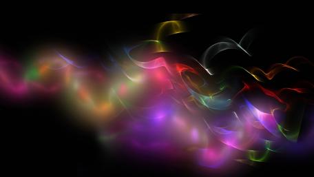 Vibrant Neon Swirls in the Dark wallpaper