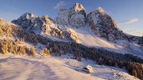 Winter Serenity in the Mountains wallpaper