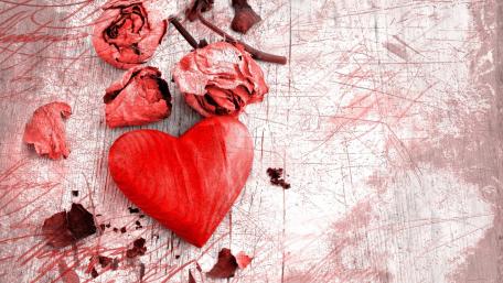 Heartfelt Moments in Red Hue wallpaper