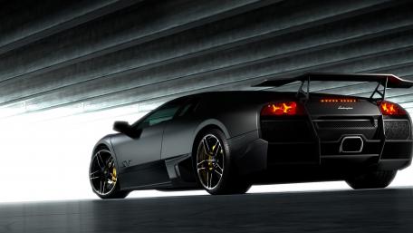 Sleek and Powerful Black Lamborghini Wallpaper wallpaper