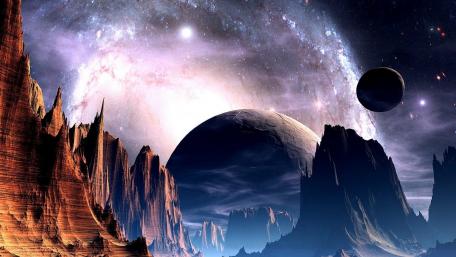 Galactic Frontier at Dusk wallpaper