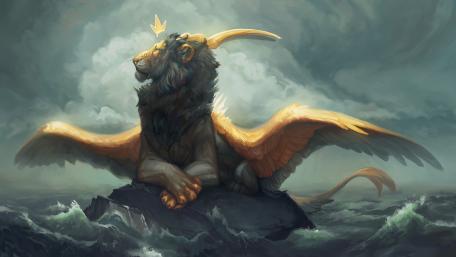 Winged Lion King wallpaper