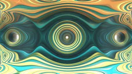 Vibrant Circular Waves in Abstract Art wallpaper