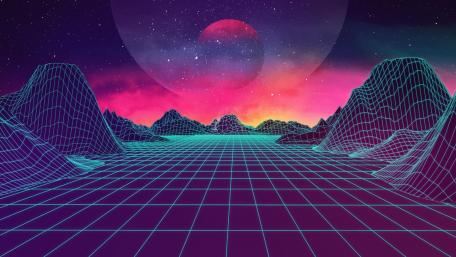 Retro universe wallpaper