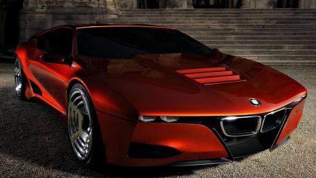 Sleek BMW M1 Hommage in Striking Red Shine wallpaper