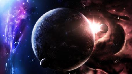 Mysterious Planet in Cosmic Splendor wallpaper
