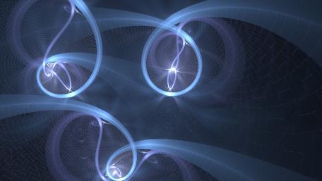 Ethereal Blue Swirls in Motion wallpaper