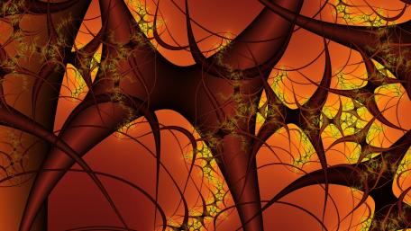 Radiant Veins of Amber Light wallpaper
