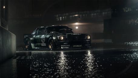 Relive the Night with a Vintage Ford Mustang wallpaper
