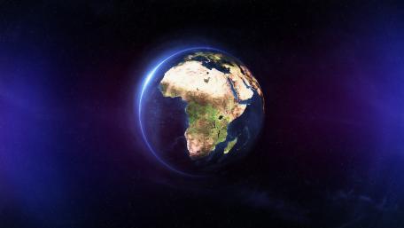 Vibrant Earth Against a Cosmic Background wallpaper