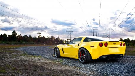 Striking Yellow Chevrolet Corvette Stingray Wallpaper wallpaper