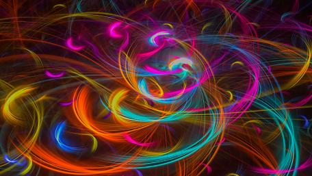 Neon Dreams Unraveled in Fractal Form wallpaper