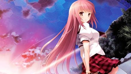 Serene Anime Girl at Dusk wallpaper