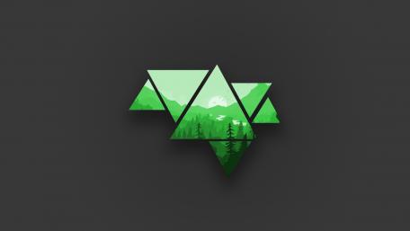 Geometric Forest Fantasy wallpaper