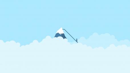 Serene Mountain Ascent Design wallpaper