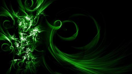 Vibrant Green Fractal Swirls wallpaper