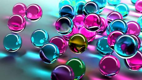 Abstract Orbs Burst in Vivid Colors wallpaper