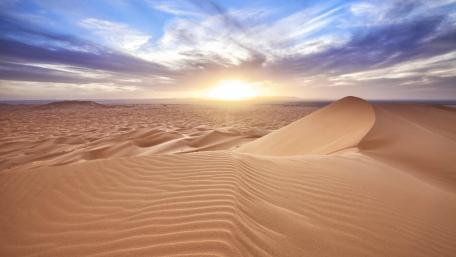 Serene Beauty of the Sahara Desert at Sunset wallpaper