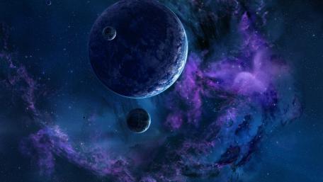Enigmatic Celestial Dance in Deep Space wallpaper