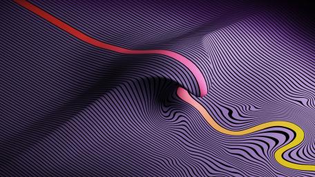 Lines in abstract waves wallpaper