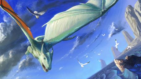 Majestic Flight of the Dragon Dreamscape wallpaper
