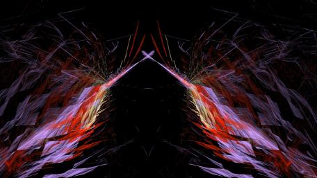 Dynamic Abstract Burst of Colorful Fractals wallpaper