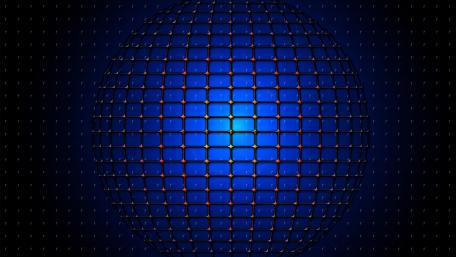 Geometric Blue Sphere Design for Modern Spaces wallpaper