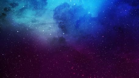 Celestial Serenity in Blue and Purple Galaxy wallpaper