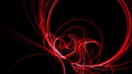 Vibrant Red Light Swirls Against Darkness wallpaper