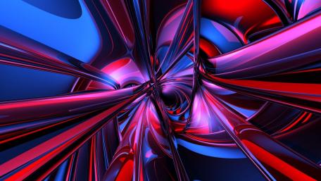 Dynamic Red and Blue Abstract Swirls wallpaper