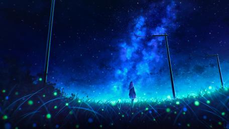 Starry Night Anime Serenity wallpaper