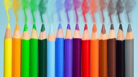 Vibrant Pencils in Motion wallpaper