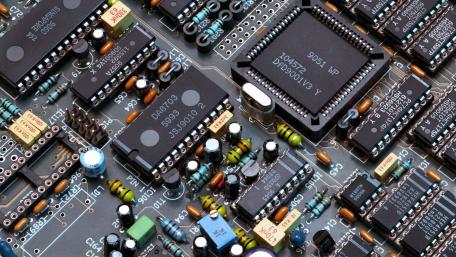 In-Depth Computer Circuitry Close-Up Wallpaper wallpaper