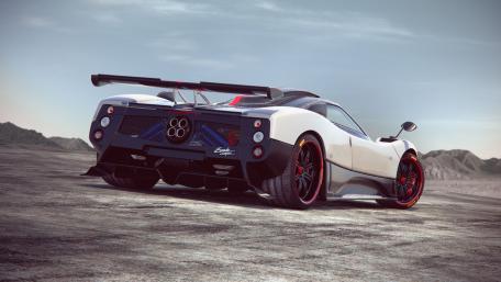 Sleek Pagani Zonda on a Desert Horizon wallpaper