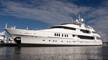 Luxury Superyacht in Serene Waters wallpaper