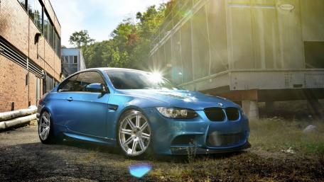 Stylish BMW M3 in Vibrant Blue Shade wallpaper