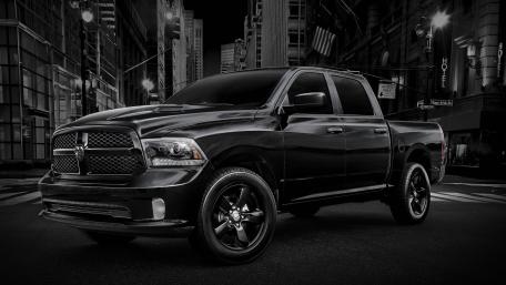 Sleek Monochrome RAM 1500 Pickup Truck Wallpaper wallpaper