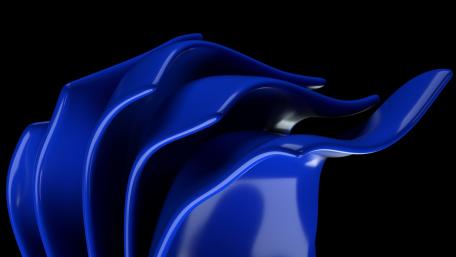 Fluid Waves of Blue Elegance wallpaper