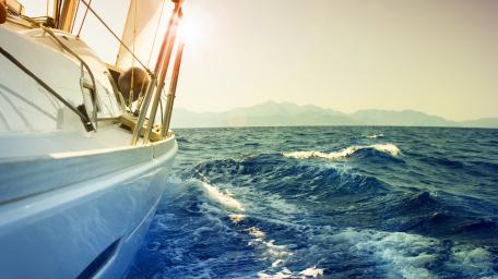 Sailing into the Horizon with Serenity wallpaper