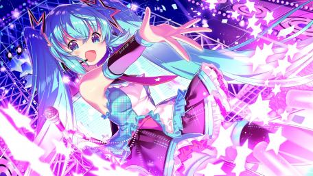 Energetic Concert Performance by Hatsune Miku wallpaper
