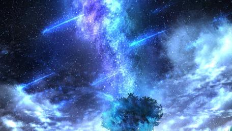 Starry Anime Night wallpaper