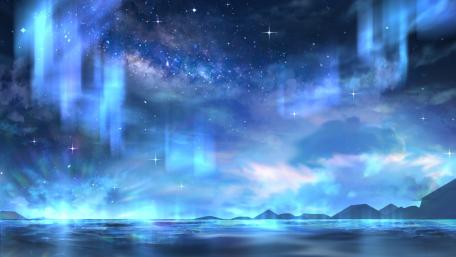 Enchanting Aurora Over a Starry Night Sky wallpaper