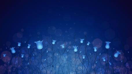 Enchanted Bioluminescent Blooms wallpaper