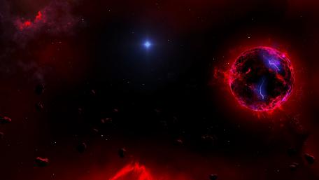 Planet on fire wallpaper